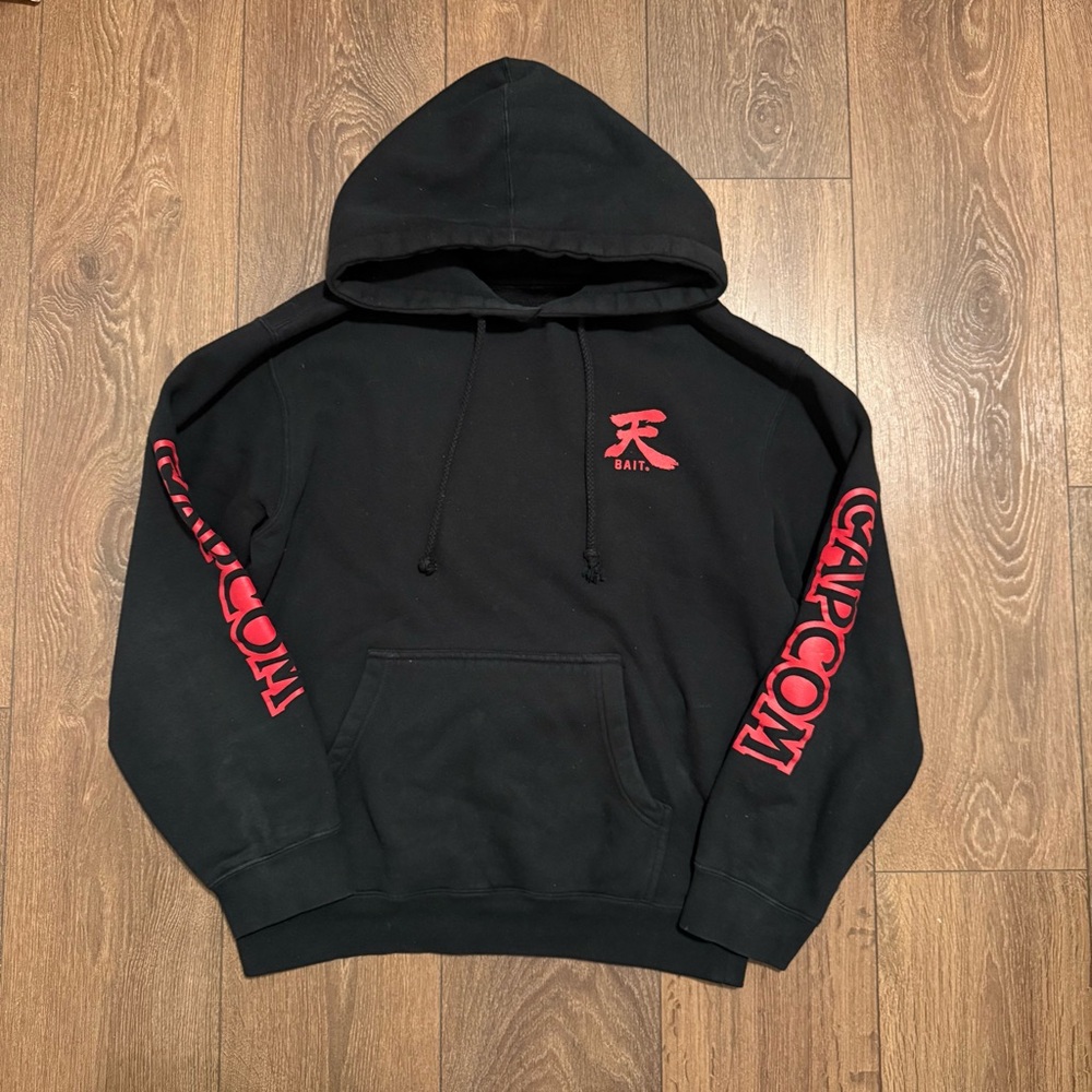 Bait x Capcom Black Hoodie with Red Accents size S
